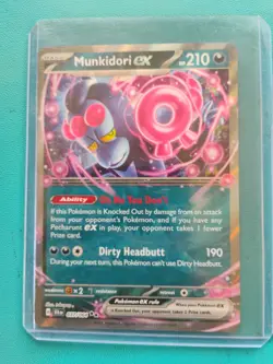 Pokemon Munkidori EX TCG Holo Double Rare Card 037/064 Shrouded Fable English - Image 1