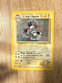 Pokemon TCG Lt. Surge's Magneton Gym Heroes 8/132 Holo Unlimited Rare - Image 1