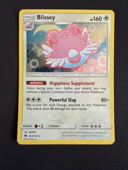 Blissey Pokemon Lost Thunder 153/214 Cosmos Holo Promo NM - Image 1