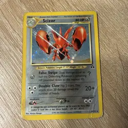 Pokemon TCG Scizor Neo Discovery claw swirl - Image 1