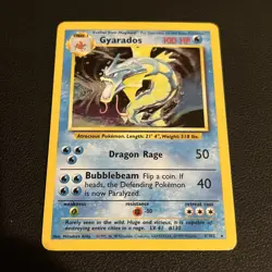Gyarados 6/102 Pokemon Base Set MP Great Condition Holo - Image 1