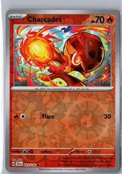 Charcadet 29/142 Common Stellar Crown Pokemon Reverse Holo NM/M - Image 1
