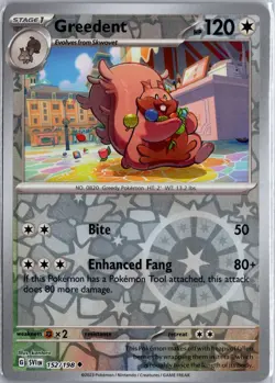 Greedent 152/198 Uncommon Scarlet & Violet Pokemon Reverse Holo NM/M - Image 1