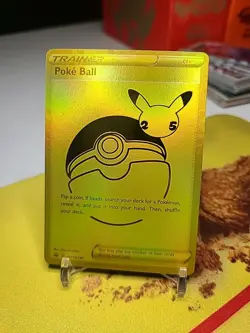 Poke Ball SWSH146 Gold Celebrations Promo Holo Pokemon Card - Image 1