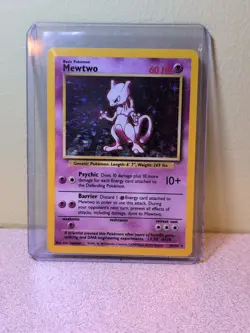Pokemon TCG Mewtwo Base Set Holo Rare Unlimited Card 10/102 - Image 1