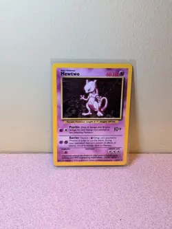 Pokemon TCG Mewtwo Base Set Holo Rare Unlimited Card 10/102 - Image 4
