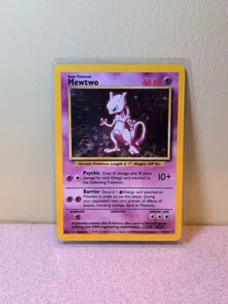 Pokemon TCG Mewtwo Base Set Holo Rare Unlimited Card 10/102 - Image 5
