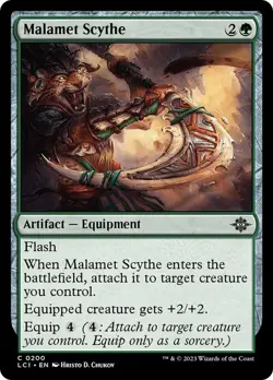 Malamet Scythe 200 LCI MTG Equipment Flash Green 2023 Chukov Artifact - Image 1