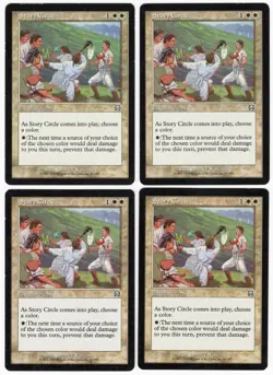 Story Circle x4 4x 1999 Mercadian Masques PLAYSET White Enchantment MTG LP AZ1 - Image 1