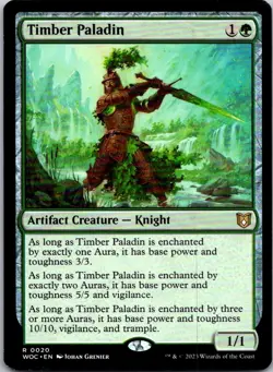 Magic the Gathering HP Timber Paladin Wilds of Eldraine Commander MTG - Image 1