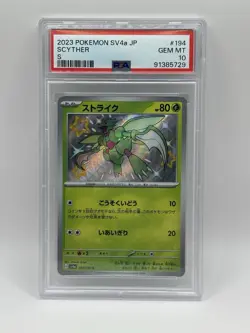 Pokemon Scyther Shiny Treasure SV4a - 194/190 - PSA 10 Gem Mint - Image 1