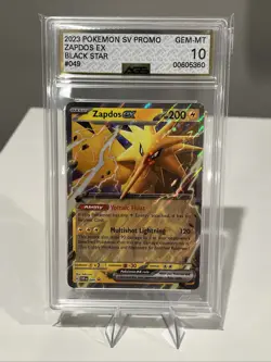 2023 Pokemon SV Promo Zapdos EX Black Star AGS 10 - Image 1