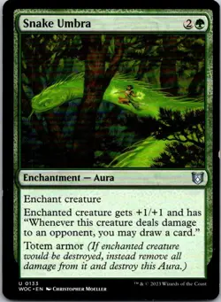 Magic the Gathering HP Snake Umbra Wilds of Eldraine Commander MTG - Image 1