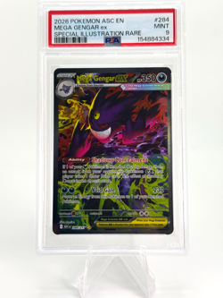 Pokemon Mega Gengar ex Special Illustration Rare Ascended Heroes 284/217 PSA 9 - Image 1