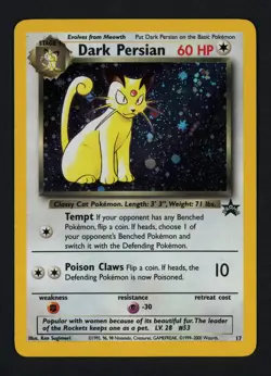 Dark Persian 17 WoTC Promo Holofoil Pokemon TCG - Image 1