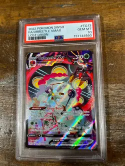 POKEMON 2022 SWSH Lost Origin Full Art ORBEETLE Vmax #TG13 PSA 10 Gem Mint RARE - Image 1