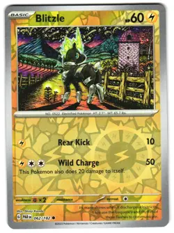 Blitzle - 062/182 Reverse Holo SV04: Paradox Rift Pokemon TCG - Image 1