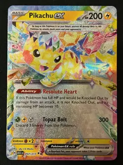 Pokemon TCG Pikachu ex 057/217 Double Rare - Ascended Heroes - Pack Fresh ✅ - Image 1