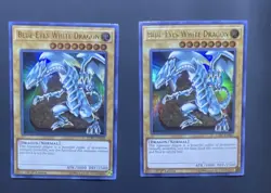 Yu-Gi-Oh! Blue-Eyes White Dragon 1st Edition Lot 2 Konami English LOB-001 1996 - Image 1
