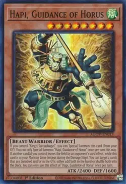 Hapi, Guidance of Horus - AGOV-EN013 - Super Rare - 1st Edition Near Mint Yugioh - Image 1