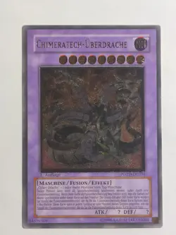 Yu-Gi-Oh! Karte Chimeratech-Uberdrache POTD-DE034 Ultimate Rare 1. Auflage - Image 1