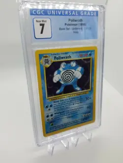 Poliwrath Pokemon Card 1999 WOTC Base Set 13/102 Holo CGC 7 Near Mint - Image 2