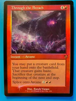 MTG 1x FOIL RETRO Through the Breach # 404 Innistrad Remastered Magic x1 NM - Image 1