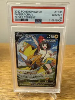 [PSA 10] - ZERAORA V - TG16/TG30 - Silver Tempest - Pokemon Card - Image 1