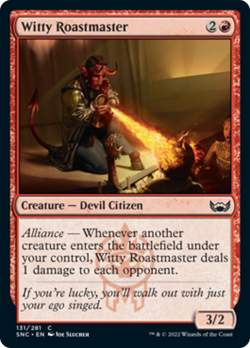 Witty Roastmaster FOIL Streets of New Capenna NM Red Common MAGIC CARD ABUGames - Image 1
