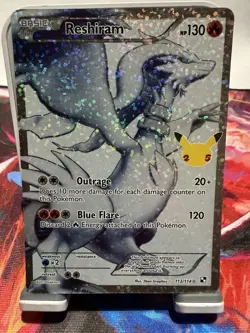 Pokemon TCG Reshiram Celebrations Classic Collection Card Full Art Holo 113/114 - Image 1