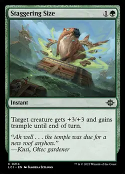 Staggering Size 214 LCI MTG Common Instant Green Trample 2023 Setiawan - Image 1