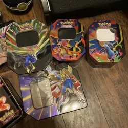 Lot Of Pokemon TCG Tins, UPC, Supplies, Stickers NO CARDS - Image 4