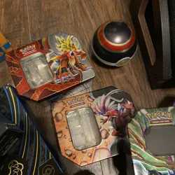 Lot Of Pokemon TCG Tins, UPC, Supplies, Stickers NO CARDS - Image 5