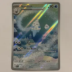 Pokemon Cards Vanillish 112/086 White Flare Holo Illustration Rare NM - Image 1