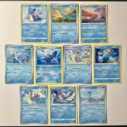 Lapras Pokemon Card Lot of 10 - Break Point / Fusion Strike & More + 1 Promo - Image 1