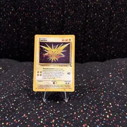 Pokemon Zapdos 15/62 Base Set Holo Rare 1999 80 HP English TCG Card - Image 1