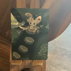 Minccino Custom Hand Painted Pokemon Card Standard Size Pokemon TCG - Image 1