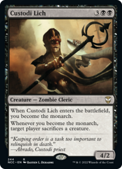 Custodi Lich Streets of New Capenna Commander NM Black Rare MAGIC CARD ABUGames - Image 1