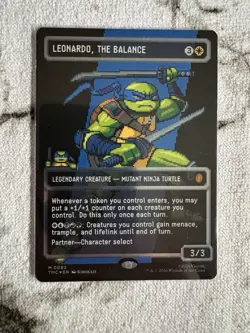 TMNT Leonardo, the Balance Legendary Creature MTG Card Pixel art - Image 1