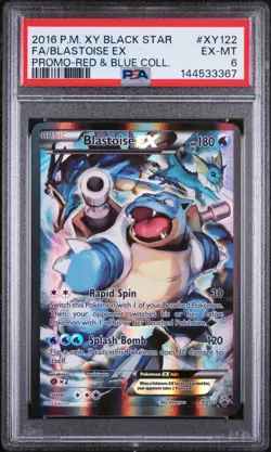 Pokemon Card TCG Blastoise EX XY122 Full Art XY Black Star Promo 2016 Holo PSA 6 - Image 3