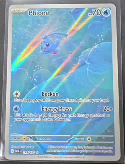 Pokemon Phione 175/167 Sv06 Twilight Masquerade Illustration Rare Holo Card 2024 - Image 1