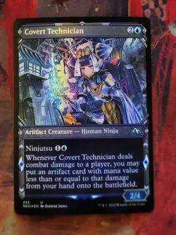 MTG Card : Covert Technician (Kamigawa: Neon Dynasty ) SHOWCASE FOIL - Image 1