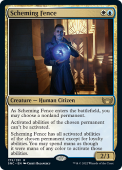 Scheming Fence Streets of New Capenna NM White Blue Rare MAGIC MTG CARD ABUGames - Image 1