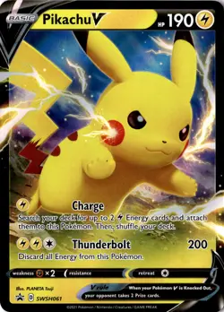 Pikachu V - Promo SWSH: Sword & Shield Promo Cards SWSH061 NM - Image 1