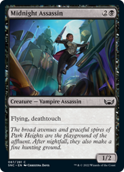 Midnight Assassin FOIL Streets of New Capenna NM Black Common MTG CARD ABUGames - Image 1