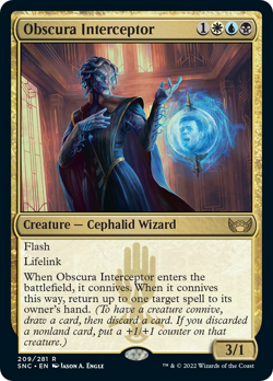 Obscura Interceptor FOIL Streets of New Capenna NM Rare CARD ABUGames - Image 1