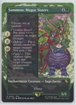MTG Commander: FINAL FANTASY Summon: Magus Sisters (Borderless) #200 Rare - Image 1