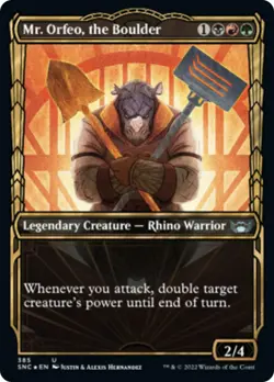 Mr. Orfeo, the Boulder (Showcase 385 Gilded) FOIL Streets of New Capenna NM - Image 1