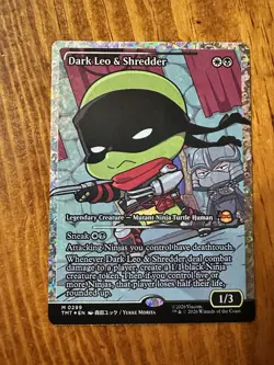 Dark Leo & Shredder Showcase Fracture Foil Teenage Mutant Ninja Turtles TMNT NEW - Image 1