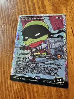 Dark Leo & Shredder Showcase Fracture Foil Teenage Mutant Ninja Turtles TMNT NEW - Image 2